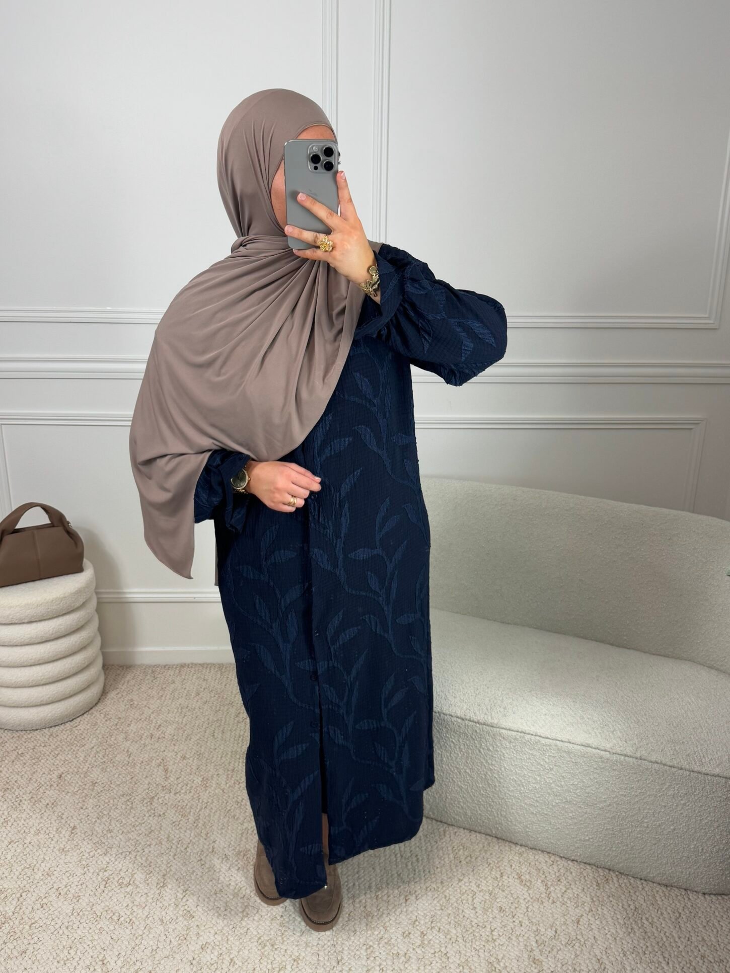 Abaya warda - bleu – Image 2