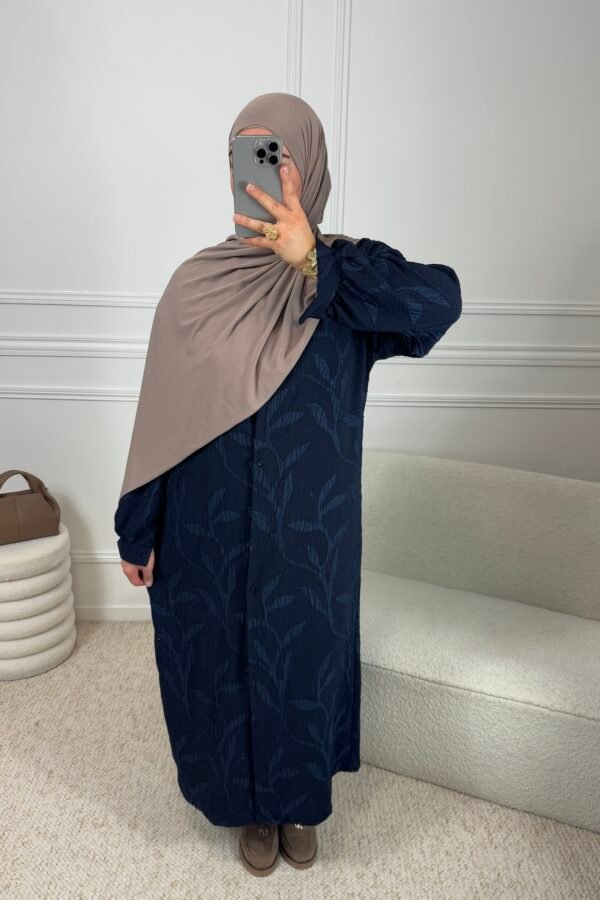 Abaya warda – bleu