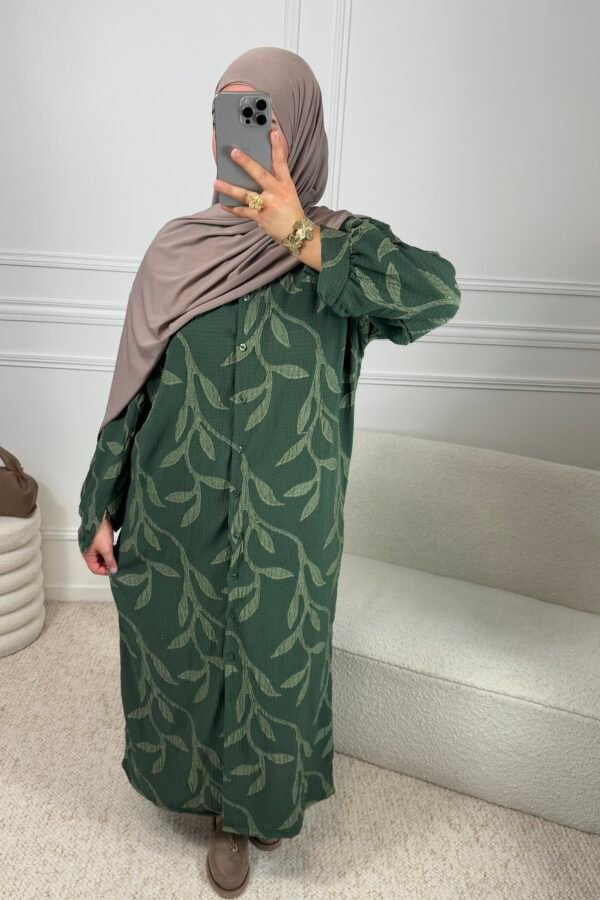 Abaya warda – bleu