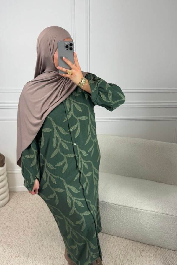 Abaya warda – bleu