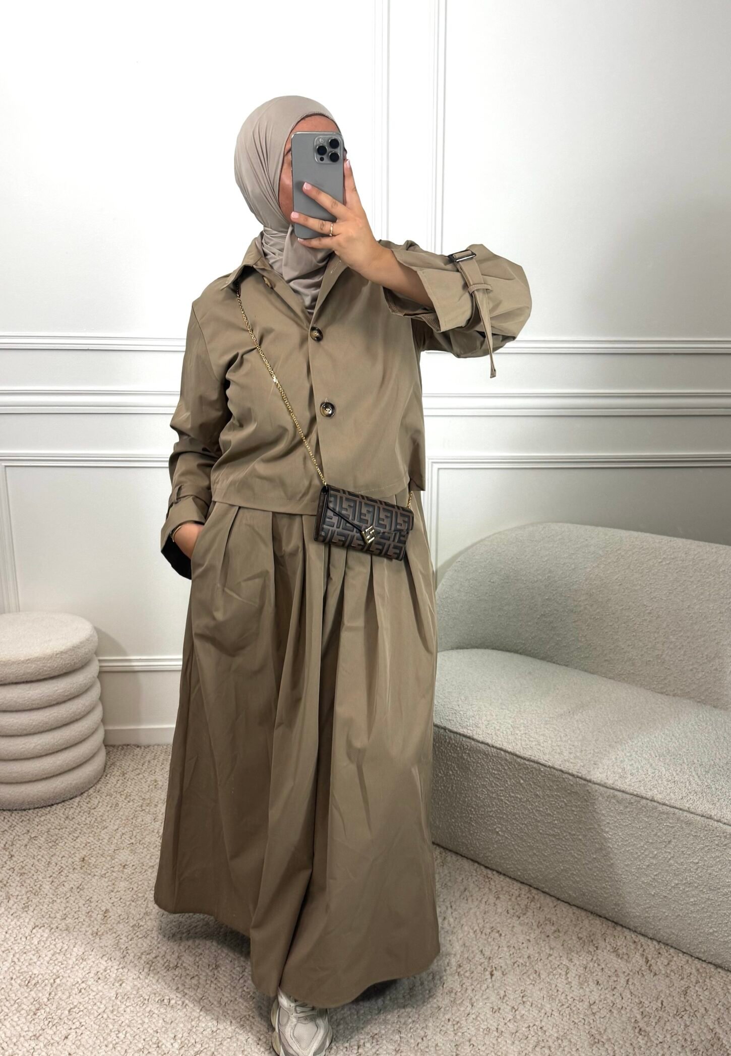 Set Parka jupe - camel
