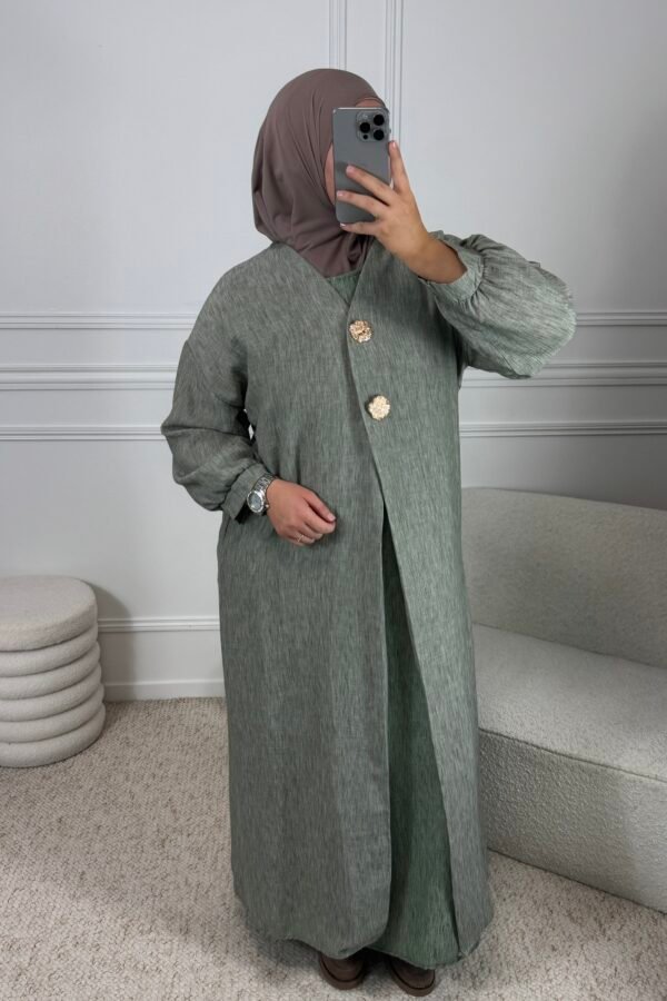 Kimono Nourhane – vert d’eau