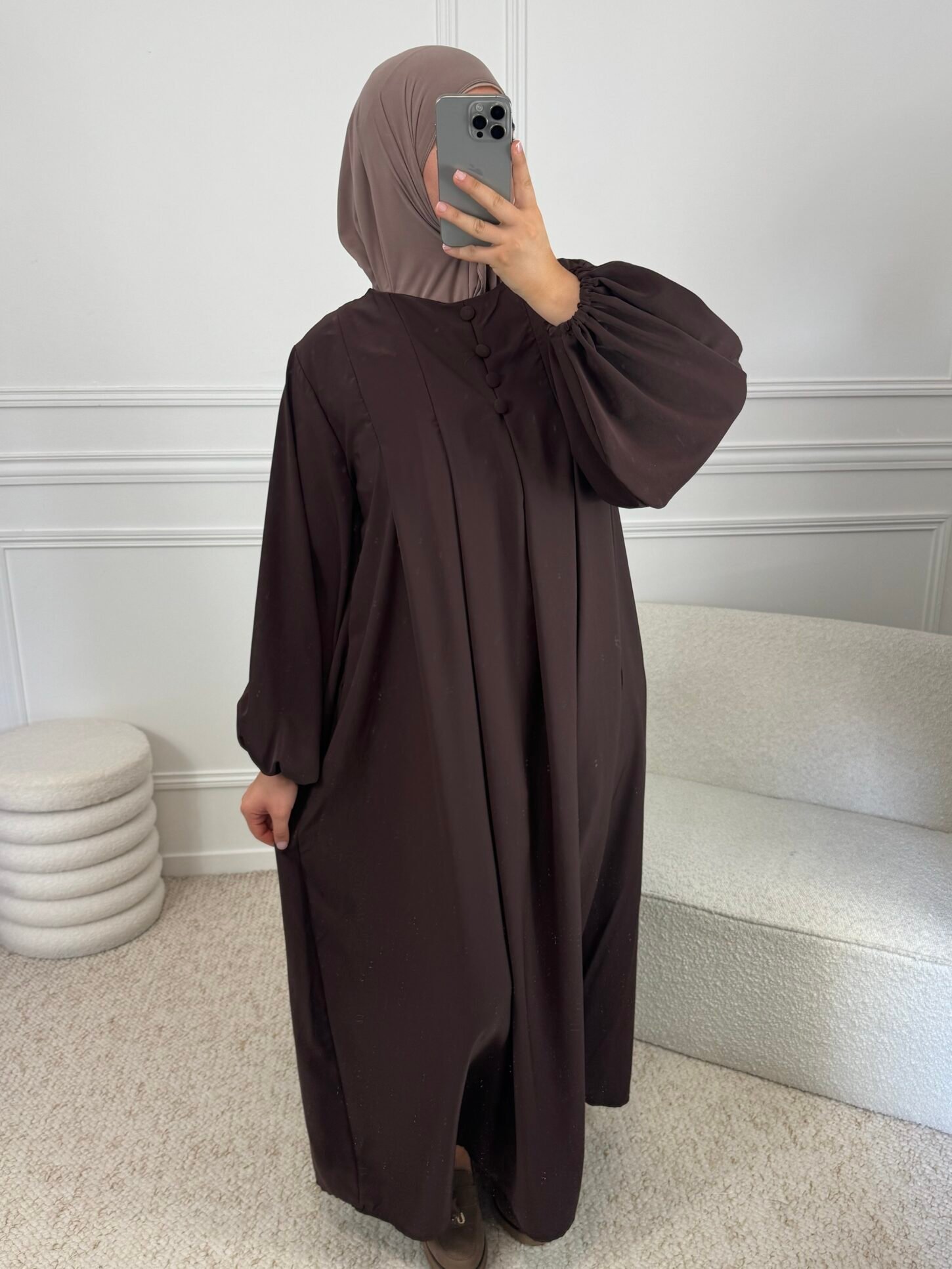 Abaya sayli - marron