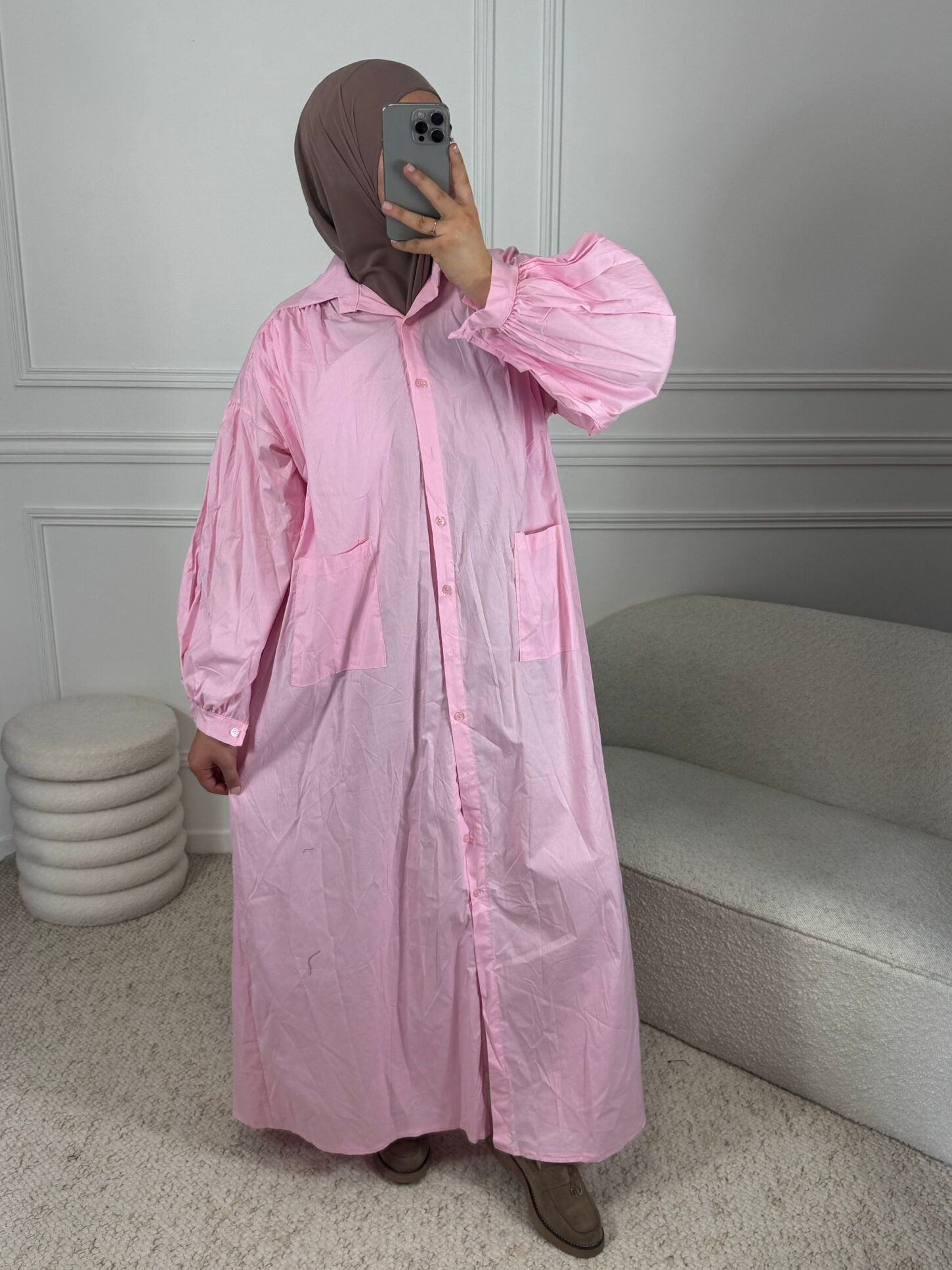 Abaya chemise - rose – Image 2