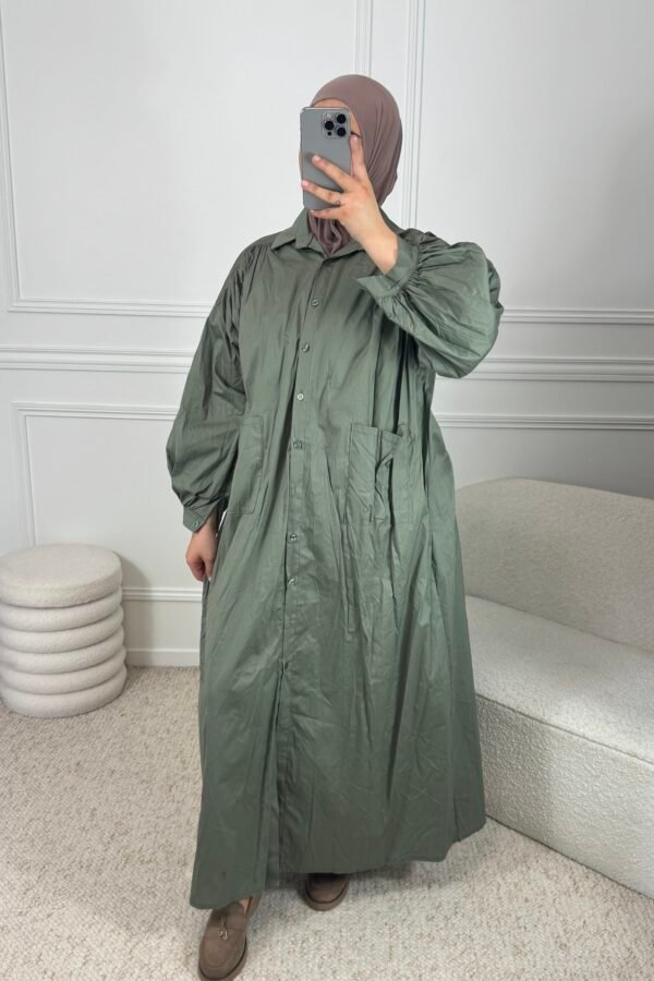 Abaya chemise – kaki