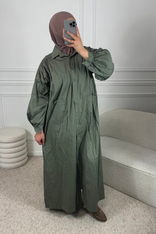 Abaya chemise – kaki