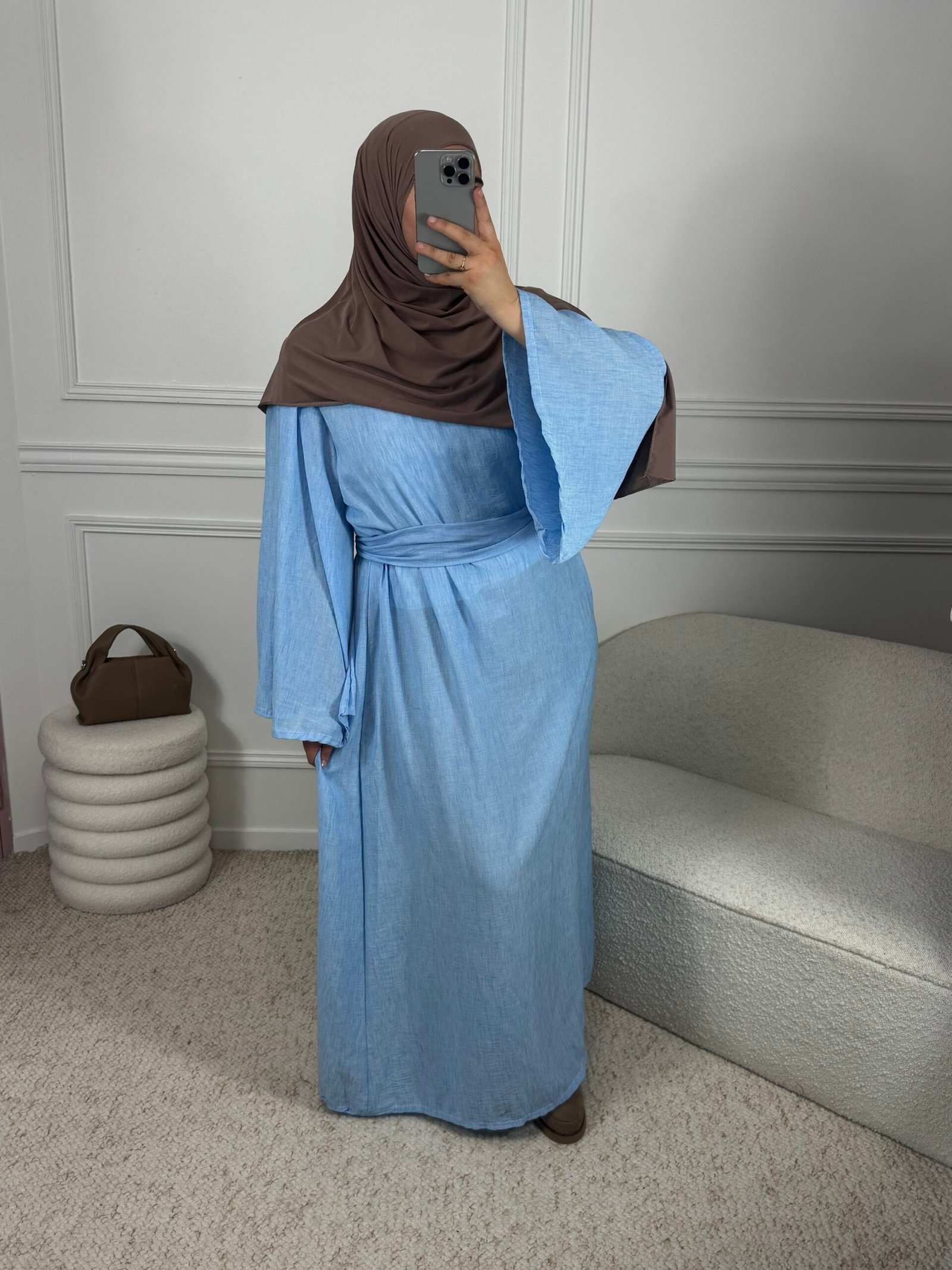 Abaya mahia - bleue – Image 2