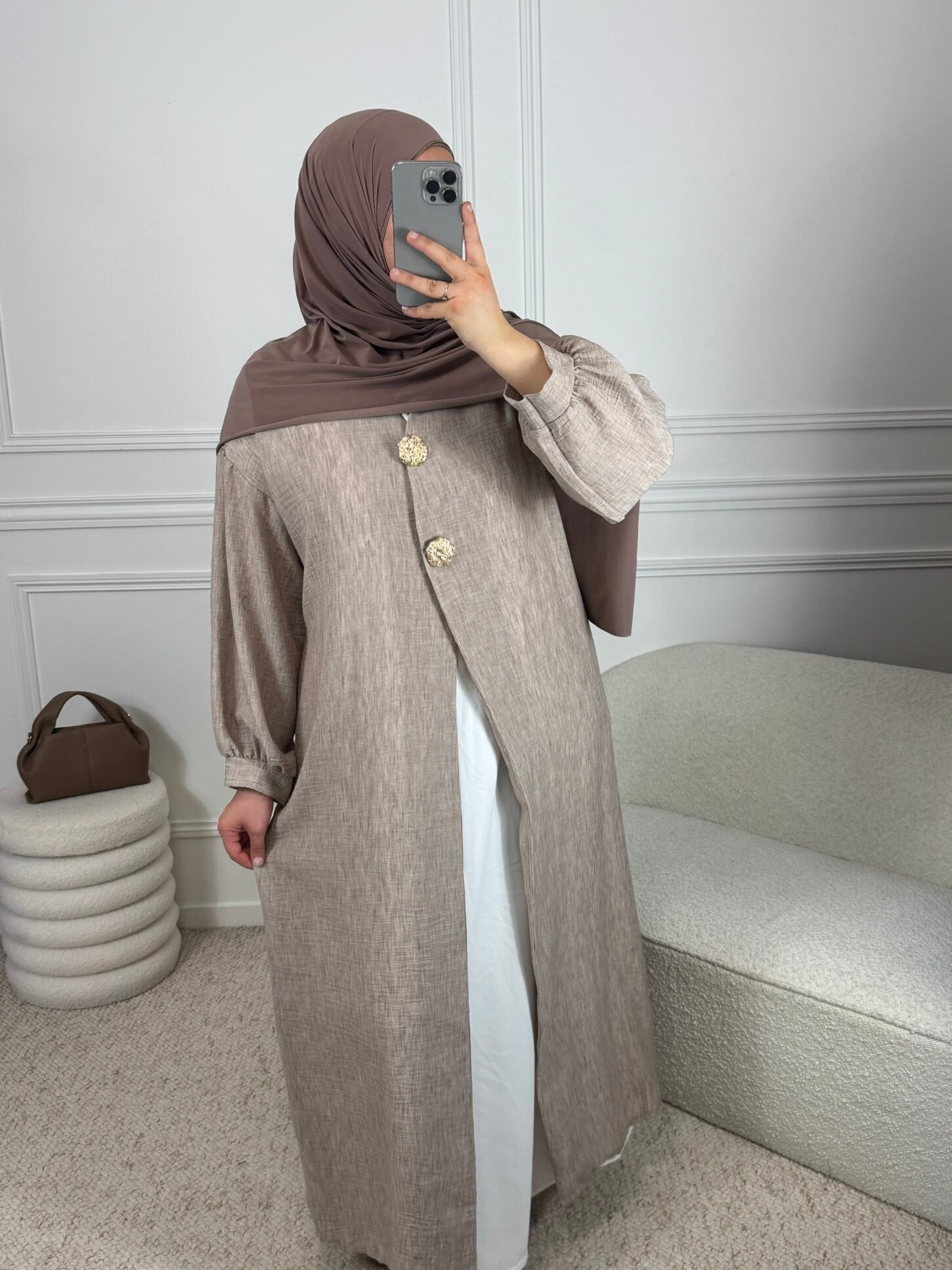 Kimono Nourhane - taupe – Image 2