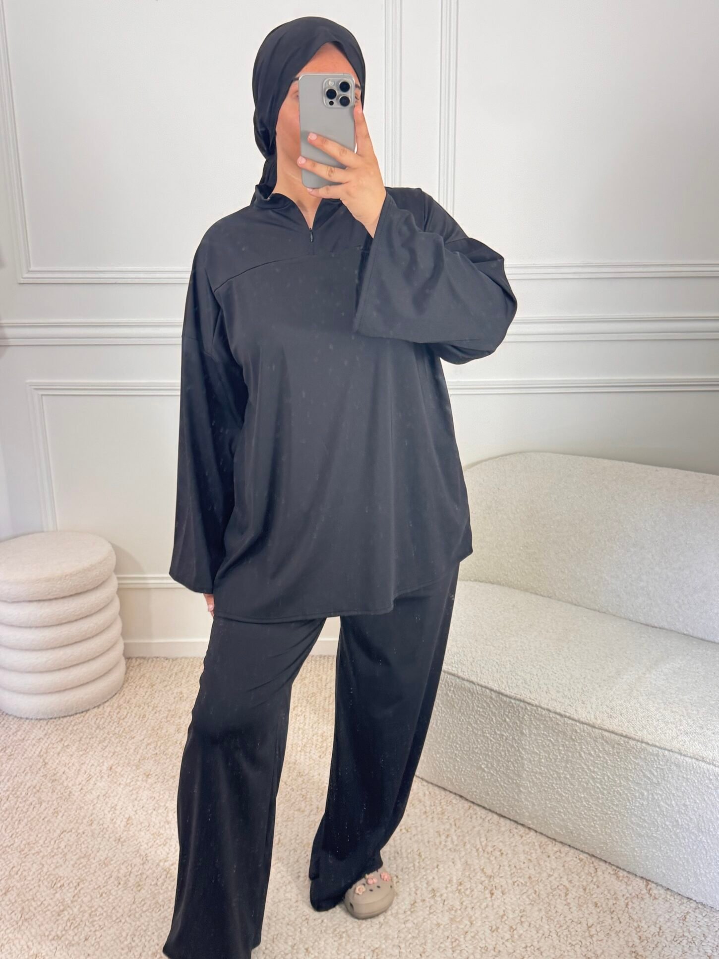 Burkini à zip - noir – Image 2