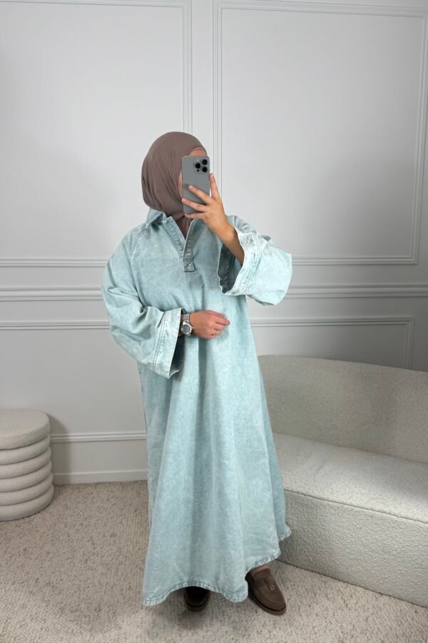 Abaya jean – bleue