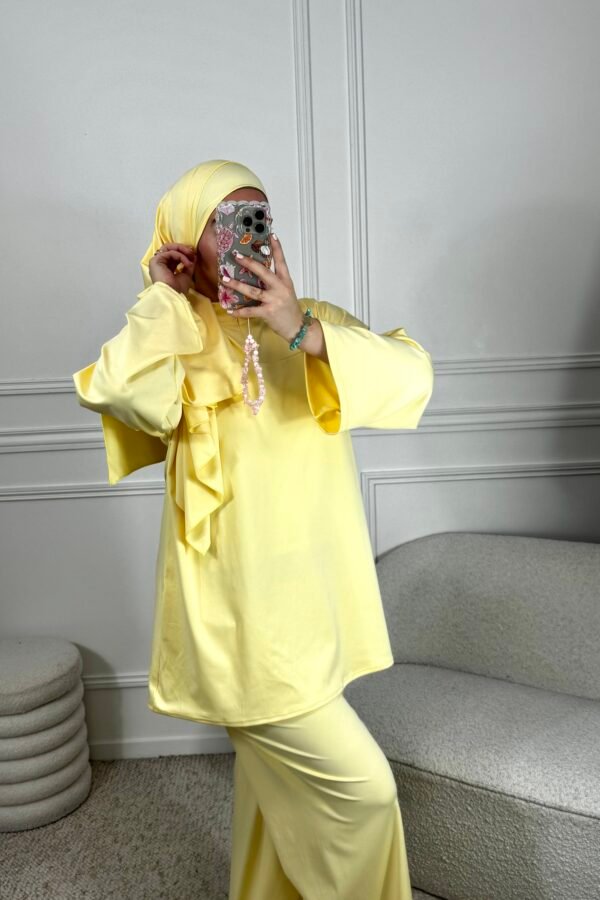 Burkini à zip – jaune