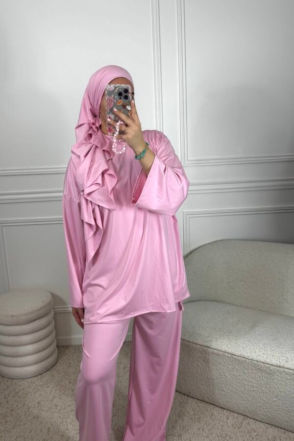 Burkini à zip – rose