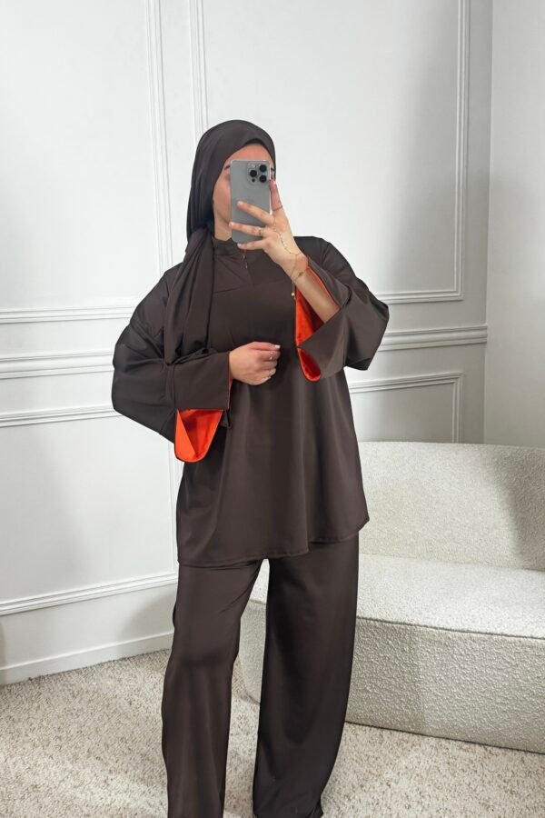 Burkini – marron et orange