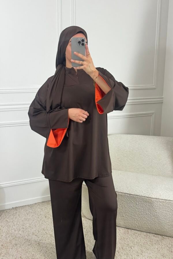 Burkini – marron et orange