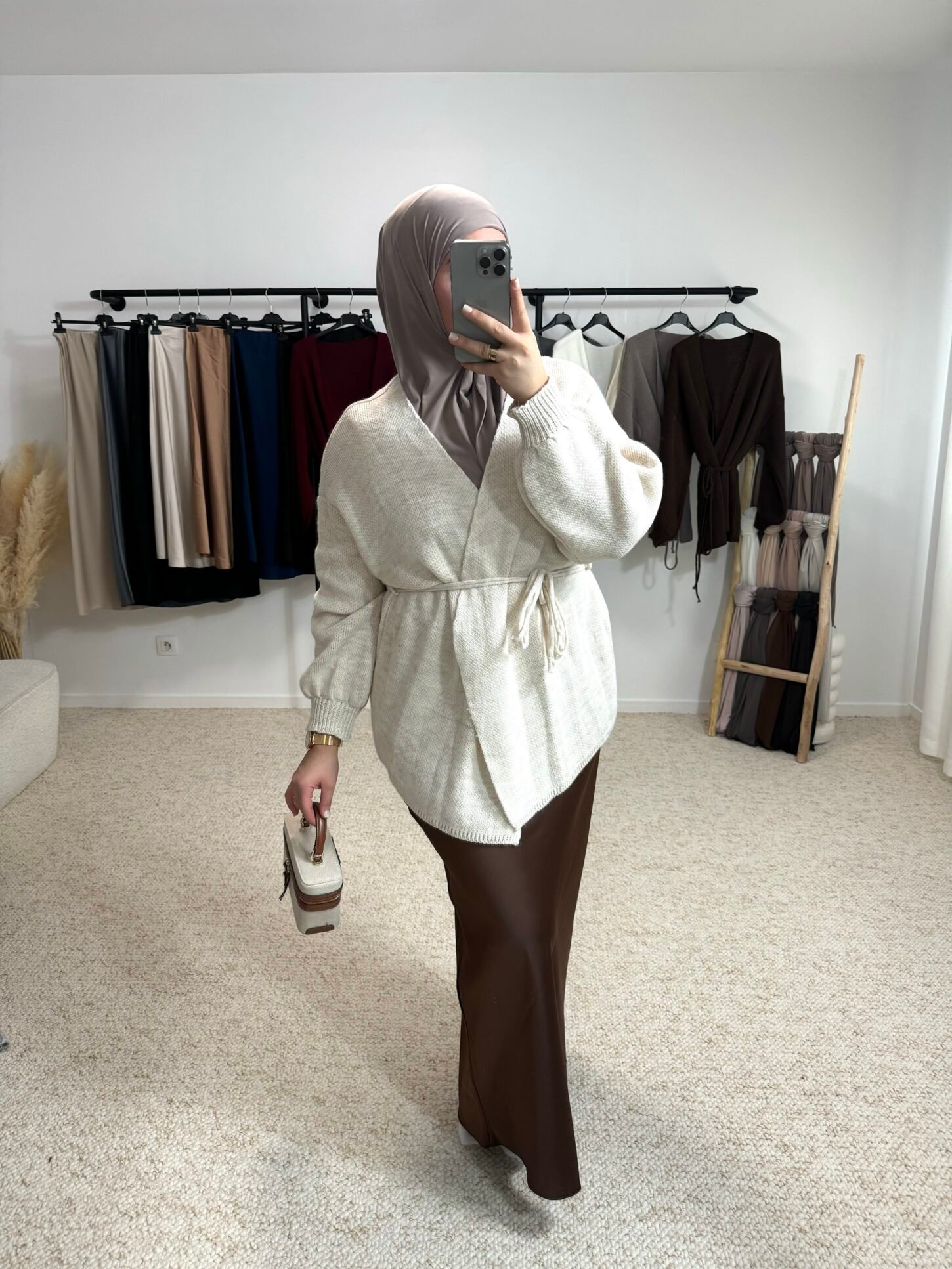 Gilet à nouer - beige
