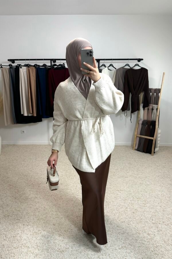 Gilet à nouer – beige