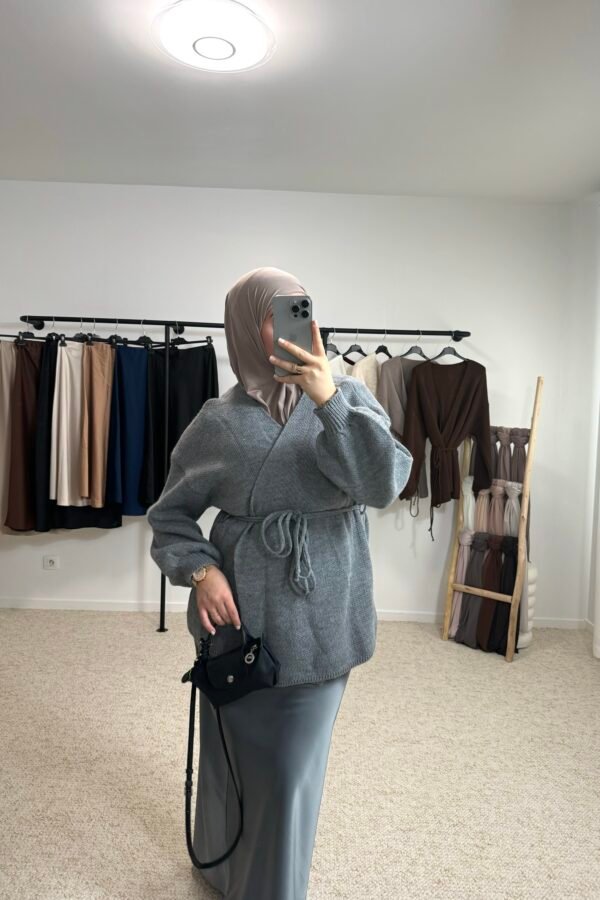 Gilet à nouer – gris