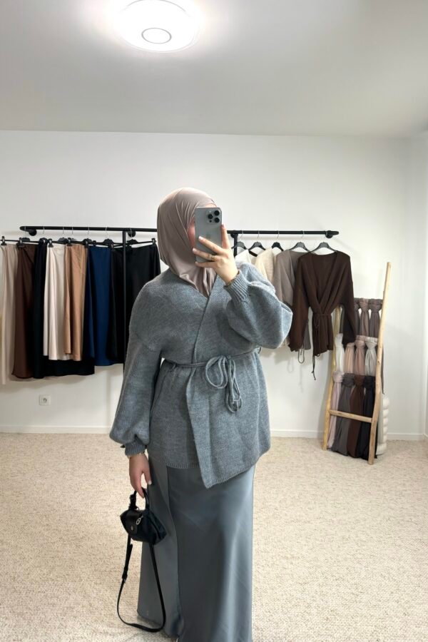 Gilet à nouer – gris