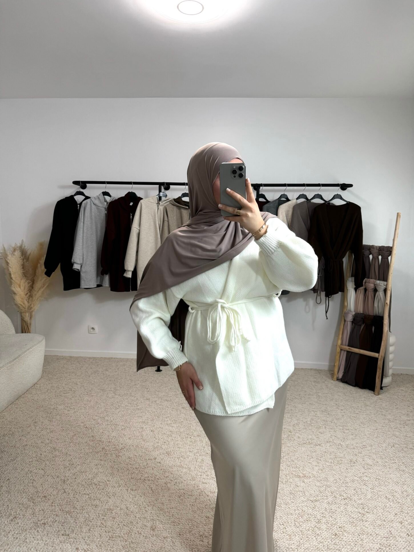 Gilet à nouer - blanc – Image 2