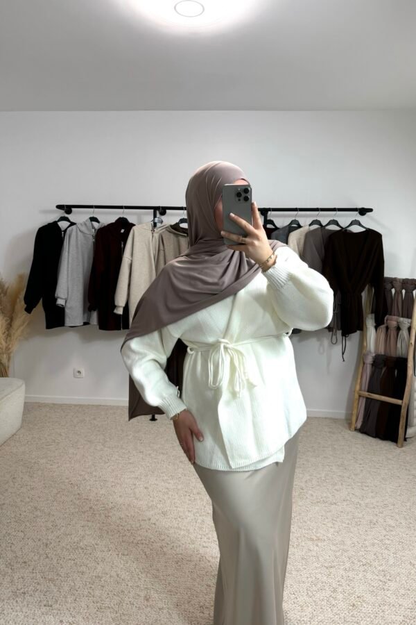 Gilet à nouer – blanc