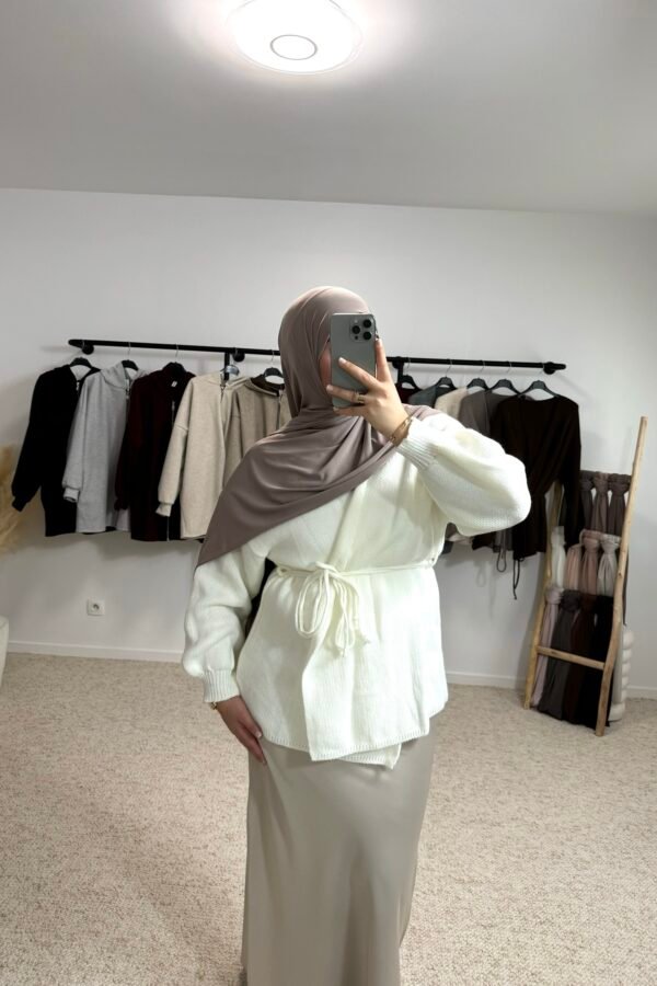 Gilet à nouer – blanc