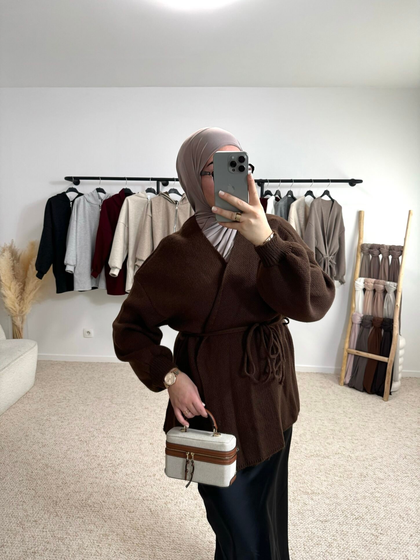 Gilet à nouer  - marron