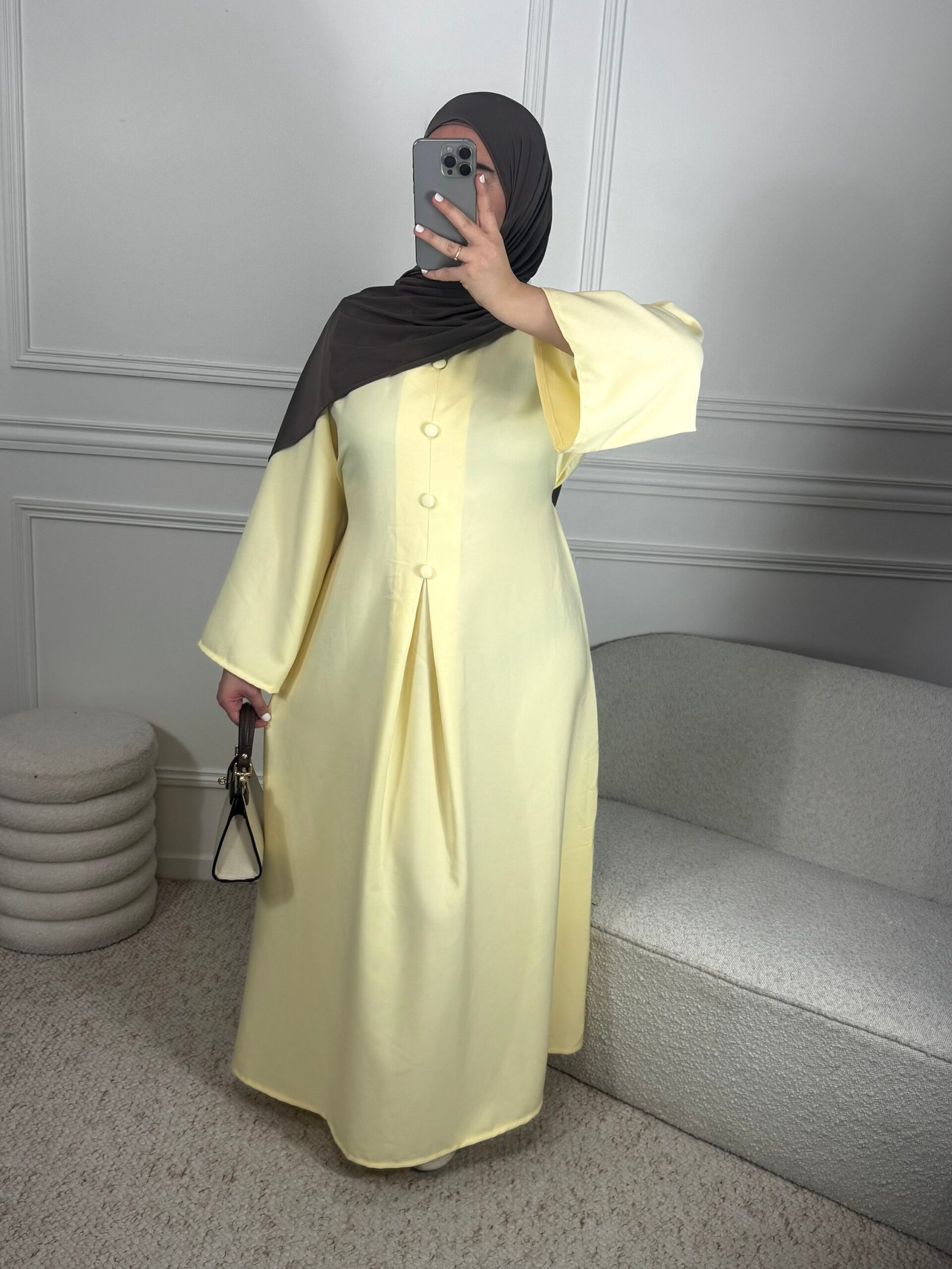 Abaya Nahia - jaune