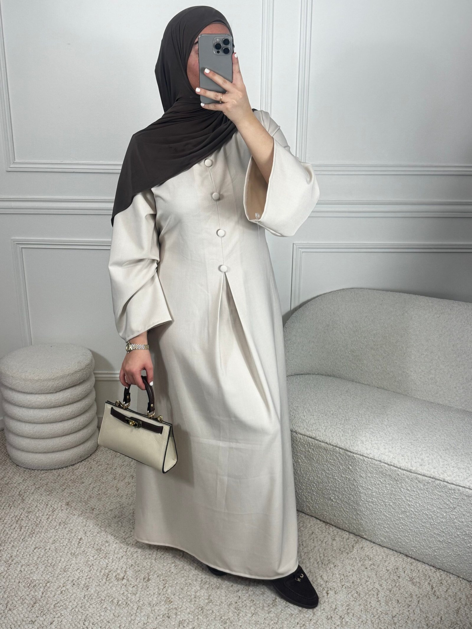 Abaya Nahia - beige – Image 3
