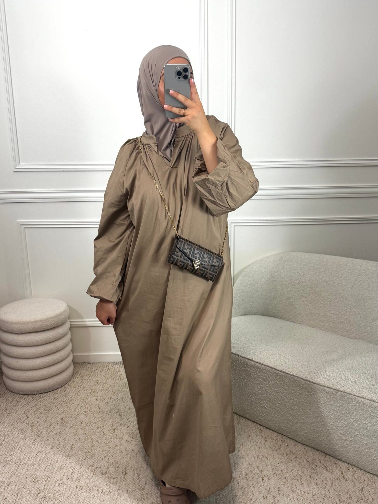 Abaya azra - taupe