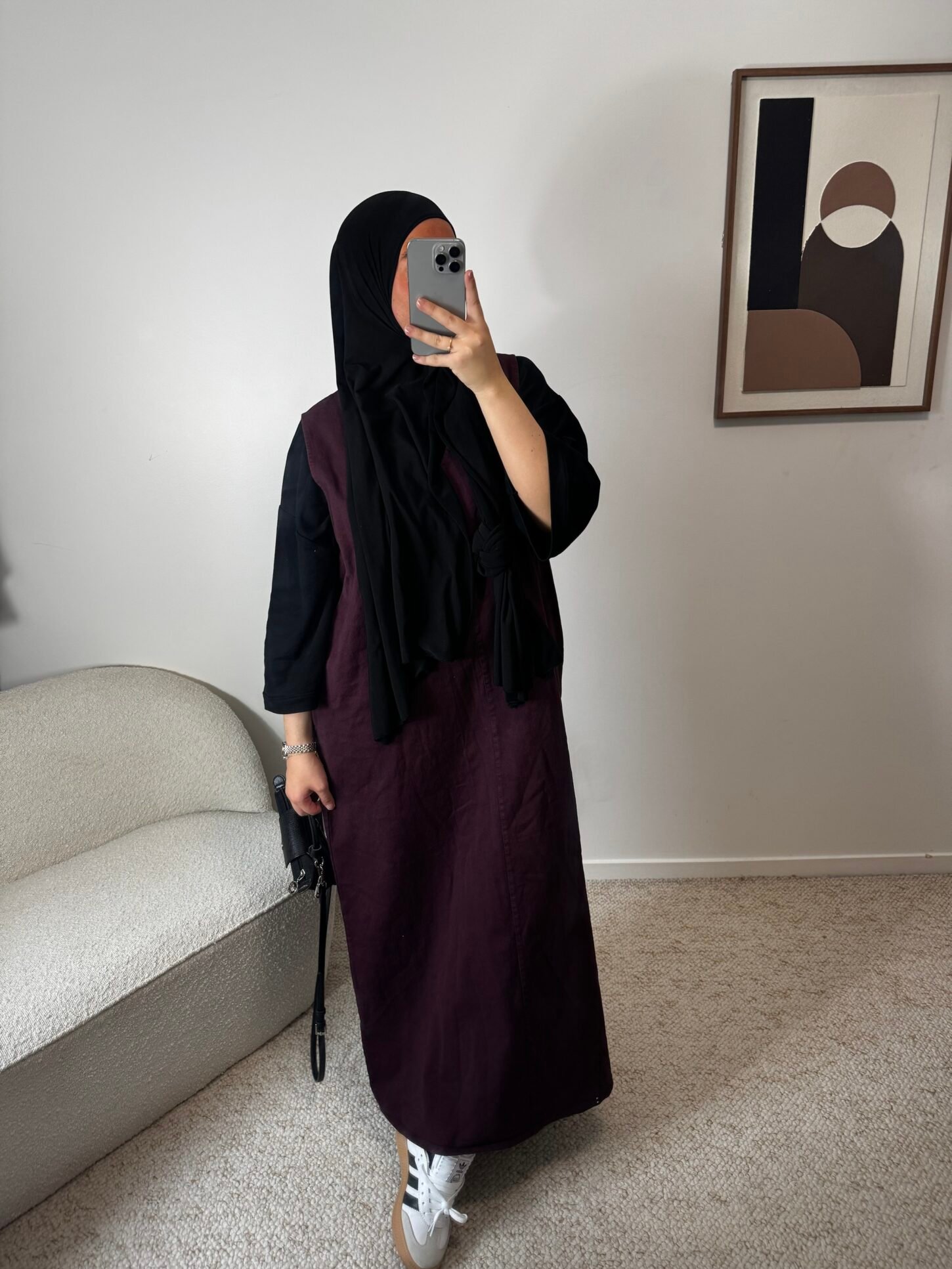 Robe jean sans manche - bordeau