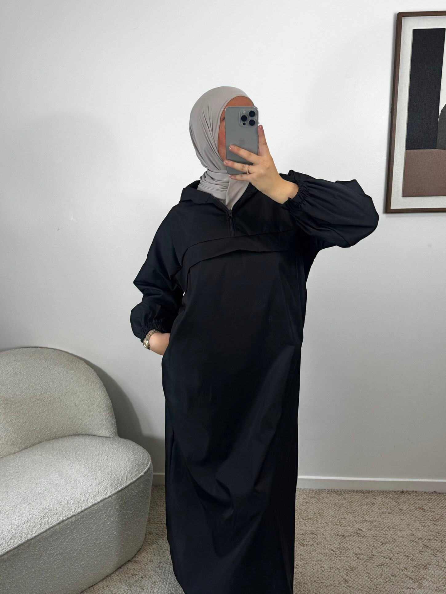 Abaya parka  - noir