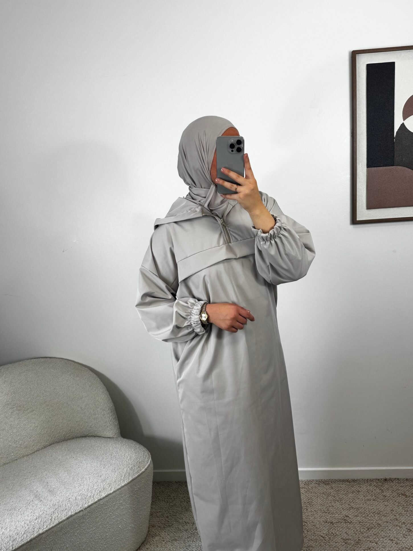 Abaya parka - beige – Image 2