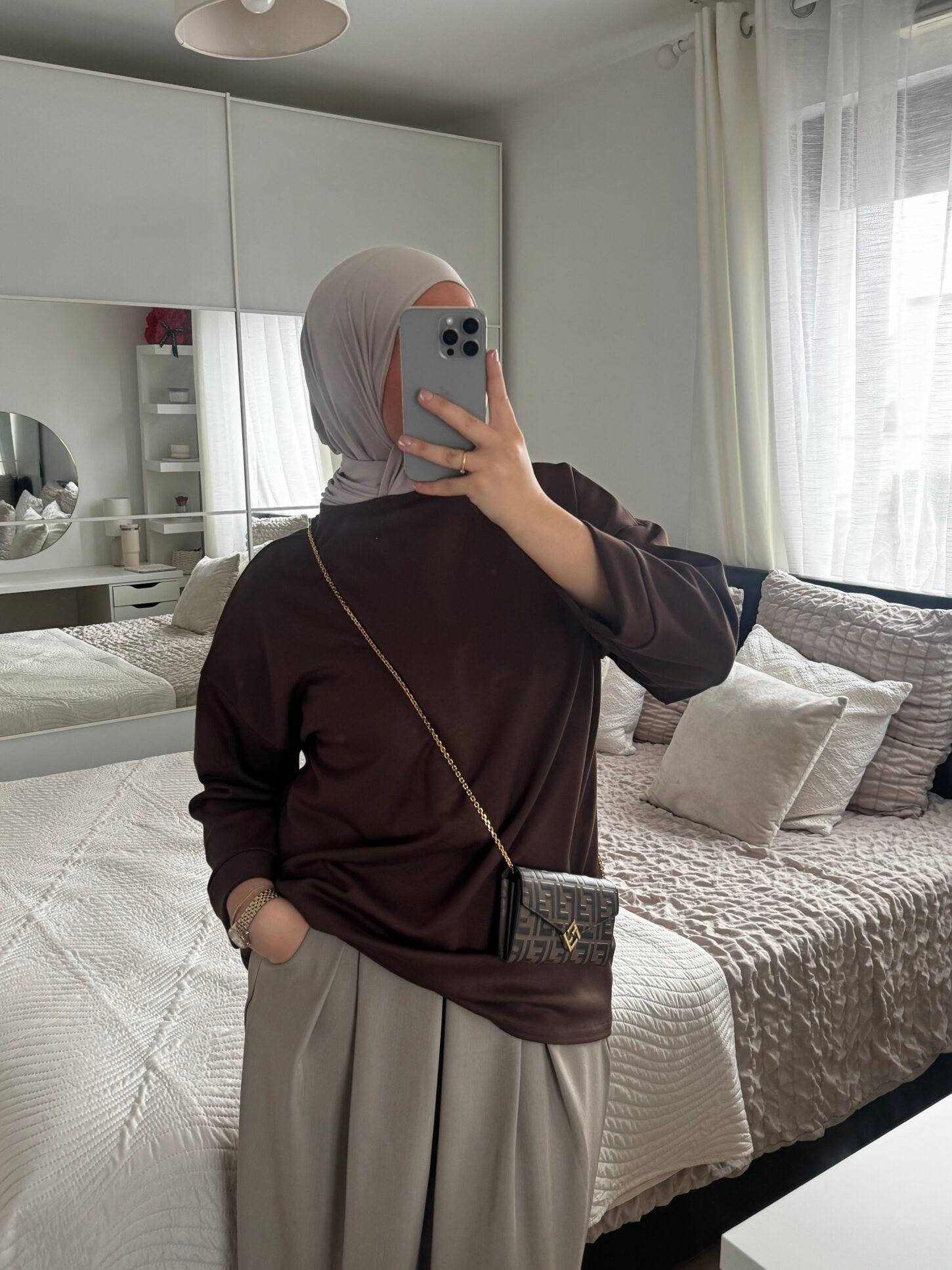 Pull simply - marron