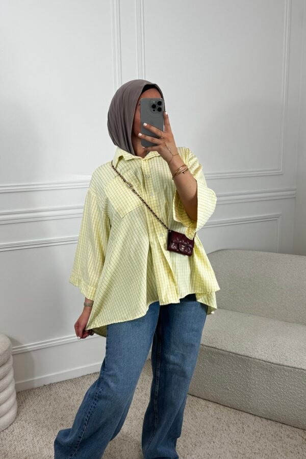 Chemise à carreaux – jaune
