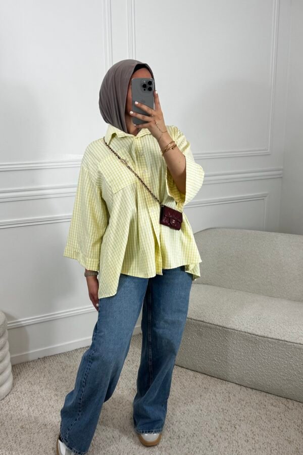 Chemise à carreaux – jaune