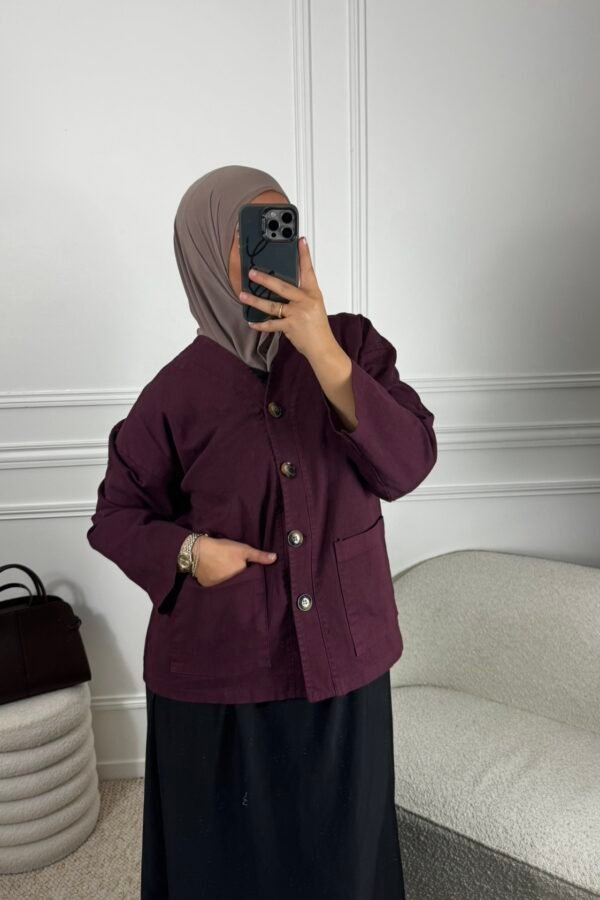 Veste jean – bordeau