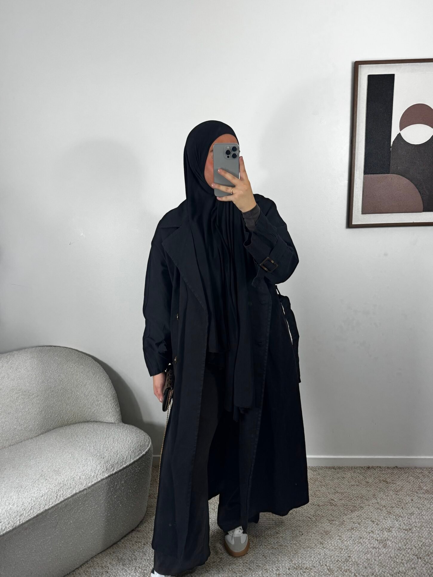 Trench jean - noir