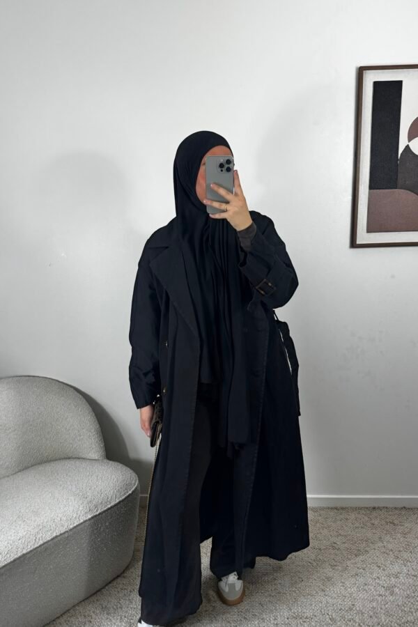 Trench jean – noir