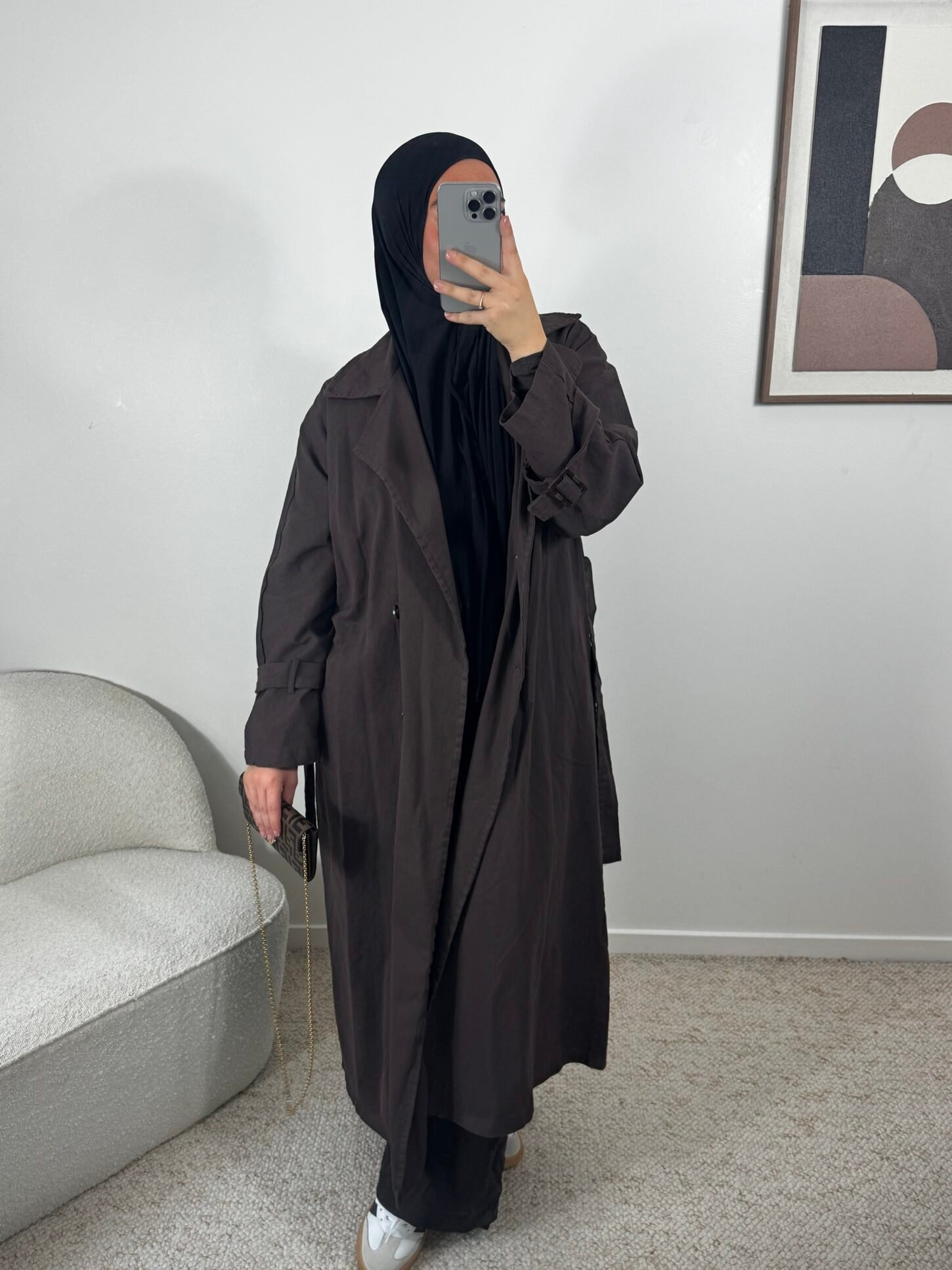 Trench jean - marron