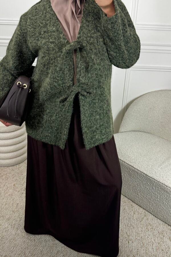 Cardigan à nouer – kaki
