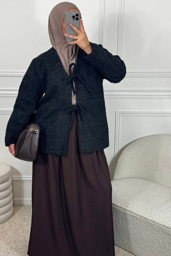 Cardigan à nouer – noir