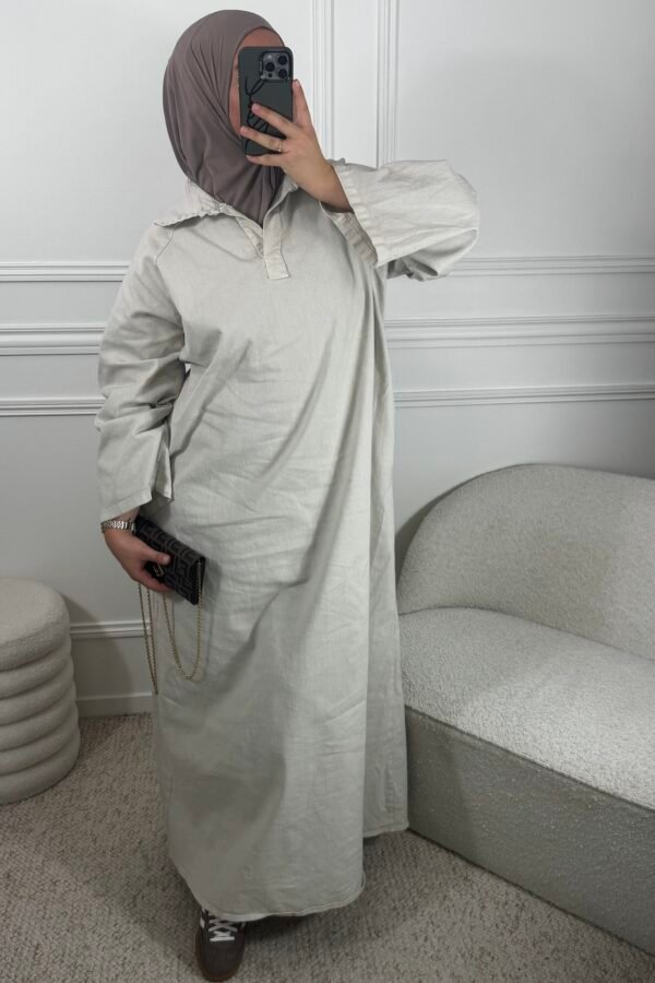 Abaya jean zahia – beige