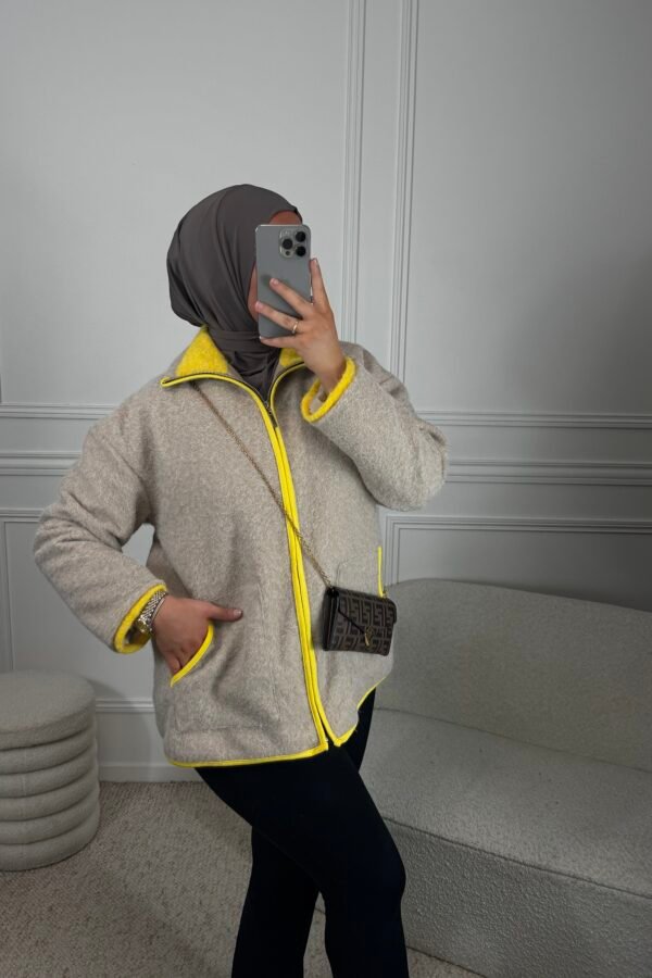 Gilet bicolore – beige