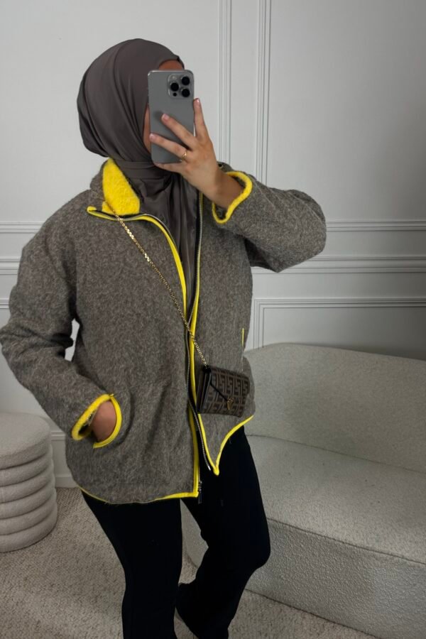 Gilet bicolore – taupe