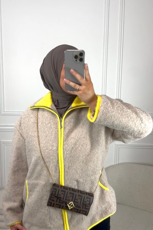 Gilet bicolore – beige