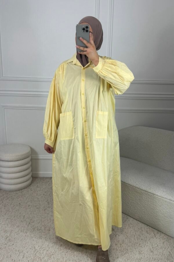 Abaya chemise – jaune
