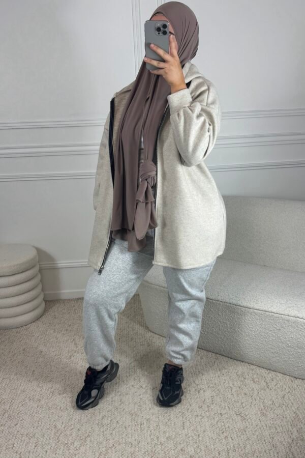 Gilet à capuche – beige