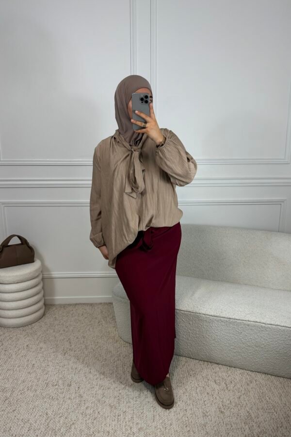 Paréo ouvert – bordeau