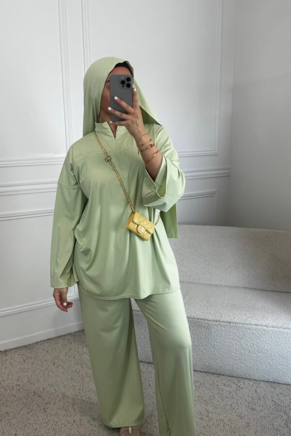 Burkini à zip – vert anis