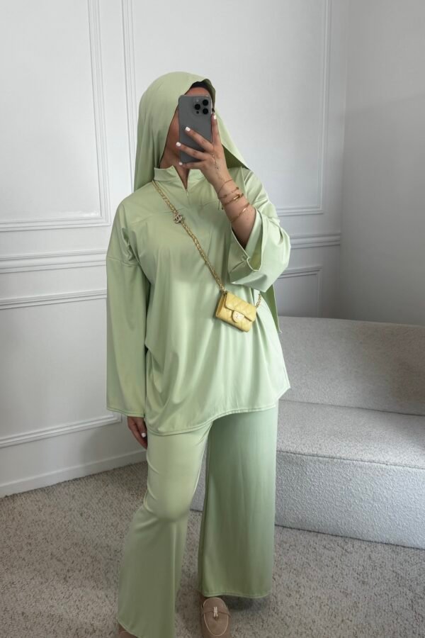 Burkini à zip – vert anis